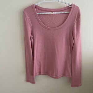 PGD, Pink Striped Long Sleeve, Large